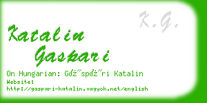 katalin gaspari business card